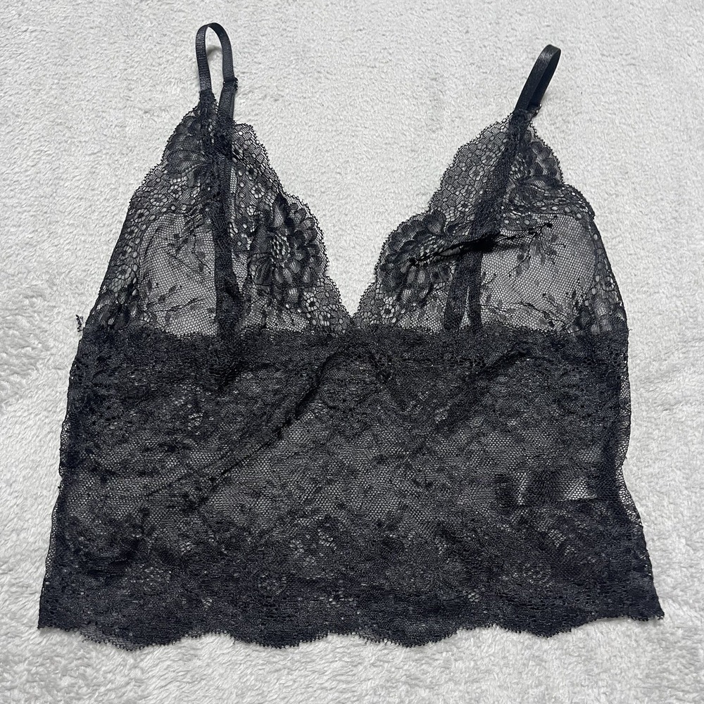 Fredricks Of Hollywood Cami Womens Small Black Lace Sheer Sexy - Picture 2 of 6